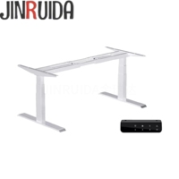 Cadre de bureau électrique à double moteur robuste JINRUIDA à 3 sections (630-1230 mm) Apprentissage Réglage automatique de la hauteur gratuit
