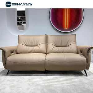 फोशान फैक्ट्री लक्जरी उच्च गुणवत्ता वाली वास्तविक चमड़े की बिजली तह दो सीटर रिक्लियर सोफा यूएसबी चार्जिंग के साथ - Product Image 2