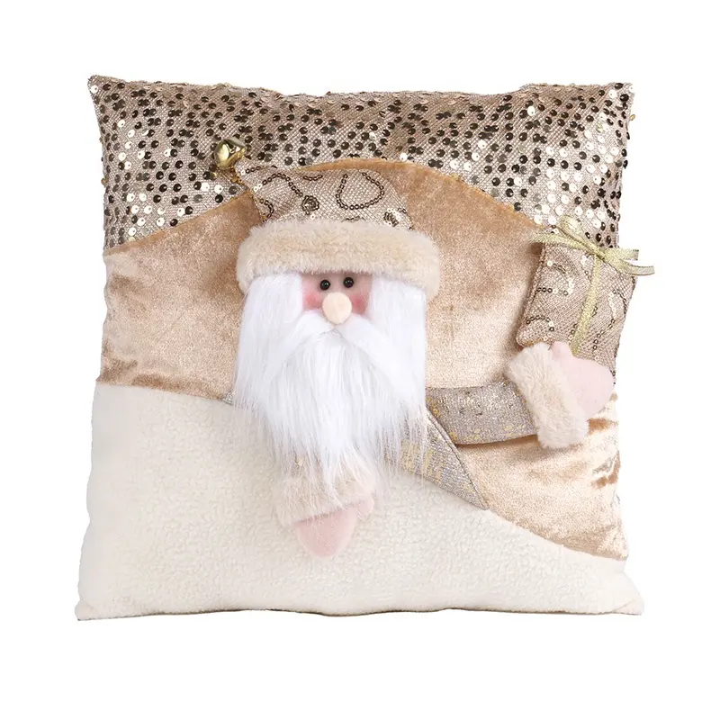 EAGLEGIFTS Customized Design Xmas Santa Deer Snowman Plush Pillowcase Soft Christmas Throw Pillows