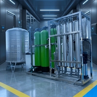 Unité de pompage à osmose inverse RO double étage avec PLC, machine à eau ultra pure pour le lavage de cartes électroniques en usine, garantie 1 an