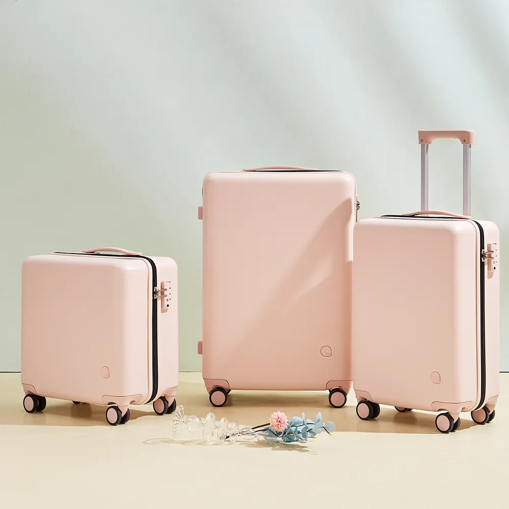Aji Luxus Mode entworfen Aluminium Trolley Koffer leichte Geschäfts reise rosa Gepäck auf Rädern