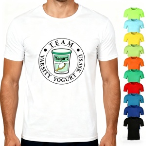 High Quality Promotional Designing 100% Polyester Custom Your Brand Advertising T-Shirts Screen Printed Logo Front Short Sleeve