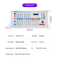 Console de contrôle DMX512 pour éclairage de scène, 240 canaux, puissance de charge maximale 300W pour la programmation des projecteurs à tête mobile et des projecteurs PAR
