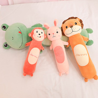 Jouets en peluche personnalisés en gros, oreillers animaux de la forêt, oreillers cylindriques en peluche et jouets en peluche