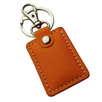 Porte-clés en cuir gravé au laser de formes variées, personnalisé avec logo, en PU écologique, vente en gros