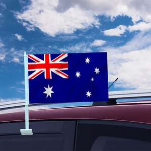 Drapeau de voiture australien, drapeau automobile AU avec clip de fixation pour fenêtre, polyester écologique, impression double face - Product Image 6