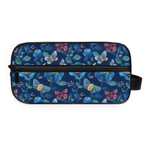 Bolsa de Aseo Portátil de Viaje Unisex con Diseño de Mariposas y Logotipo Personalizado, Bolsa Organizadora de Maquillaje Impermeable para el Cuidado de la Piel - Product Image 2