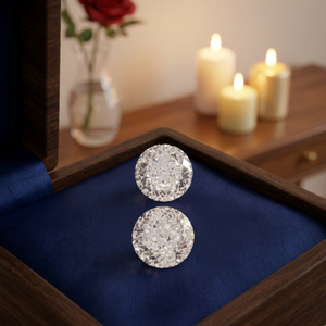 RAMDUT IMPEX - Diamantes Sintéticos Redondos de Corte Portugués, Cultivados en Laboratorio, Certificados por IGI, Par de Piedras Sueltas, Proveedor Mayorista, Calidad de Exportación - Product Image 1