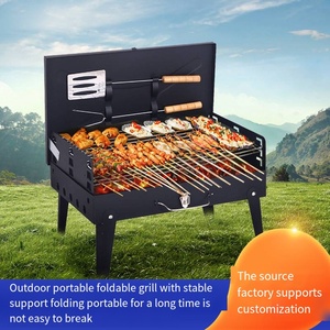 Grill pliant avec boîte à outils de barbecue, grill de marché, grill transfrontalier, mini barbecue en fonte, petit barbecue de cuisine en fer - Product Image 2