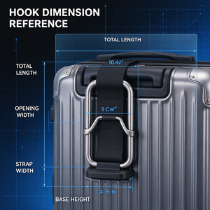 Gancho duradero para equipaje de viaje, colgador externo resistente para maleta, para uso en viajes al aeropuerto - Product Image 6