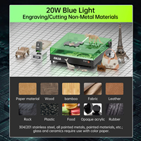 DAJA A8 20W Macchina per Taglio Laser ad Alta Precisione per Legno e Acrilico, Incisione su Bottiglie di Profumo, Pelle e Acciaio Inossidabile