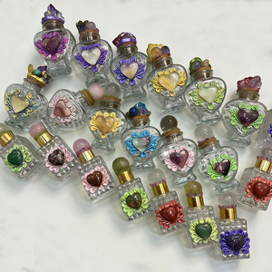 Botellas Mágicas <span class=keywords><strong>de</strong></span> Brujería, Frascos <span class=keywords><strong>de</strong></span> Vidrio Hechos a Mano con Incrustaciones <span class=keywords><strong>de</strong></span> Cristal Natural en Forma <span class=keywords><strong>de</strong></span> Corazón y Punta para Sanación Energética y Decoración <span class=keywords><strong>de</strong></span> Altar - Product Image 3