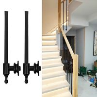 Rampe d'escalier moderne et minimaliste sur mesure pour villa et grenier, idéale pour la décoration intérieure