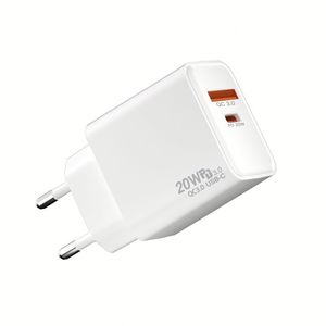 อะแดปเตอร์ชาร์จโทรศัพท์ USB C PD 20W สำหรับ US EU UK  อะแดปเตอร์ชาร์จติดผนังแบบ USB Type C  อะแดปเตอร์ชาร์จสำหรับเดินทางแบบ A+C - Product Image 4