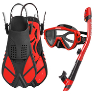 Aloma Ensemble de plongée en apnée de haute qualité pour adultes avec tuba sec anti-buée Masque à aileron réglable Lentilles en verre Équipement de plongée Natation