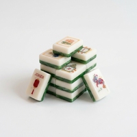 Nouveau jeu de Mahjong américain 2026 en acrylique sculpté Émeraude, très populaire, pour le jeu de table, cadeau, loisirs et divertissement
