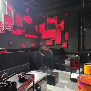 Vente chaude Design Moderne 3D Décoration Murale FRP Faux Panneaux Grande Dalle Panneau Mural pour Bâtiment Métallique <span class=keywords><strong>Couloir</strong></span> Modèle 3D Conception - Product Image 2