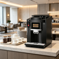 Cafetera Automática Multi-Bebidas, Compatible con Café en Grano y Molido (8-12g), Capacidad de Preparación 220V, Cafetera Espresso para el Hogar