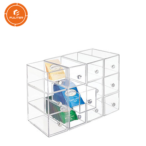Al por mayor personalizado claro acrílico organizador <span class=keywords><strong>caja</strong></span> <span class=keywords><strong>de</strong></span> té con 4 compartimiento - Product Image 6