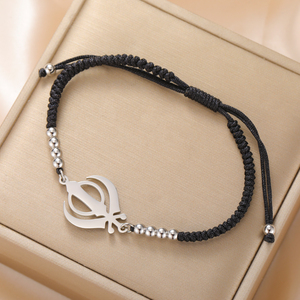 Khanda <span class=keywords><strong>Sikh</strong></span> Đức Tin Vòng Đeo Tay Cho Phụ Nữ Người Đàn Ông Thép Không Gỉ Cổ Điển Ấn Độ Thanh Kiếm May Mắn Vòng Đeo Tay Tinh Thần Đồ Trang Sức Quà Tặng - Product Image 4