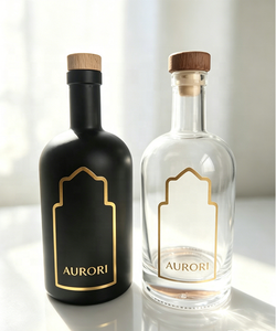 Botella de Licor de Vidrio <span class=keywords><strong>Negro</strong></span> Mate de 700 ml Personalizada con Tapón de Corcho de Madera - Logotipo Serigrafiado de Grado Alimenticio para Vino/Whisky/<span class=keywords><strong>Vodka</strong></span>/Brandy - Product Image 4