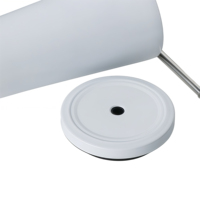 Tasse à café isotherme classique réutilisable de 560 ml en acier inoxydable 18/8 à double paroi avec revêtement céramique et paille intégrée
