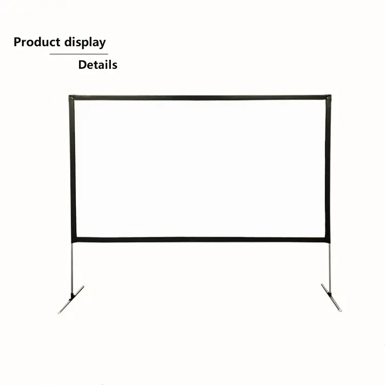 Foldable Projector Screen 16/9 Portable Polyester for Outdoor Home theater Easy Install