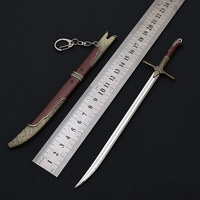 3: Wild Hunt Aerondight Silver Sword - 22cm Full Metal Replica avec fourreau en cuir