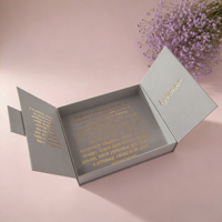 Boîte à cadeaux de luxe en papier en forme de livre à double ouverture magnétique, élégante, pour souvenirs