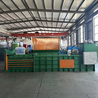 Presse à balles hydraulique horizontale à porte fermée de 200 tonnes pour la compression de la paille agricole et des déchets végétaux, machine de pressage robuste