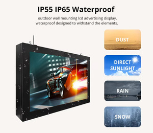 Pantalla de Señalización Digital Multimedia Tipo Tótem para Exteriores de 65 Pulgadas, Montaje en Pared, Precio de Fábrica, Resistente al Agua IP55, Pantalla Publicitaria para Exteriores - Product Image 3