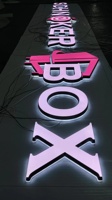 Enseigne LED personnalisée haute luminosité en acrylique, lettres publicitaires lumineuses rétroéclairées et frontales pour entreprise