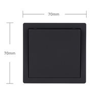 Interrupteur mural modulaire à bascule et prise combinées, norme UE, toucher doux, 1 poste 1 voie et 2 postes 2 voies, 16A 250V IP20 Schuko Noir