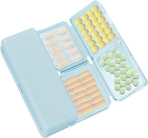 Pastillero Magnético Portátil de Plástico con 7 Compartimentos, Estuche de Almacenamiento de Pastillas para Viajes de 7 Días, Organizador Semanal de Pastillas - Product Image 1
