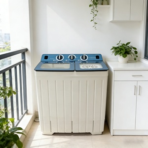 Machine à laver semi-automatique à double bac grande capacité <span class=keywords><strong>11</strong></span> <span class=keywords><strong>kg</strong></span> avec essorage et déshydratation pour usage domestique - Product Image 1