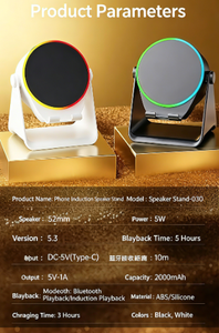 2-in-1 Magnetic <b>Speaker</b> with Phone Stand - Portable Wireless <b>Speaker</b> for Home Office - Product Image 6