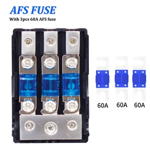 12V 60A 3Gang pemegang Fuse distribusi daya otomatis tembaga Aloi seng ANL otomotif - Product Image 5