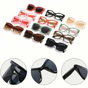 Gafas de Sol Retro 2022 con Lentes Transparentes Estilo Ojo de Gato, Poligonales, de Doble Color para Mujer - Product Image 5