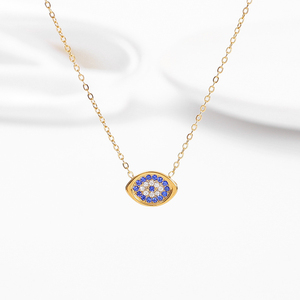 316 Edelstahl Geometrischer Anhänger mit Zirkonia und türkisblauem Teufelsauge, anlaufgeschützt, Modeschmuck Großhandel <span class=keywords><strong>G5210</strong></span> - Product Image 6