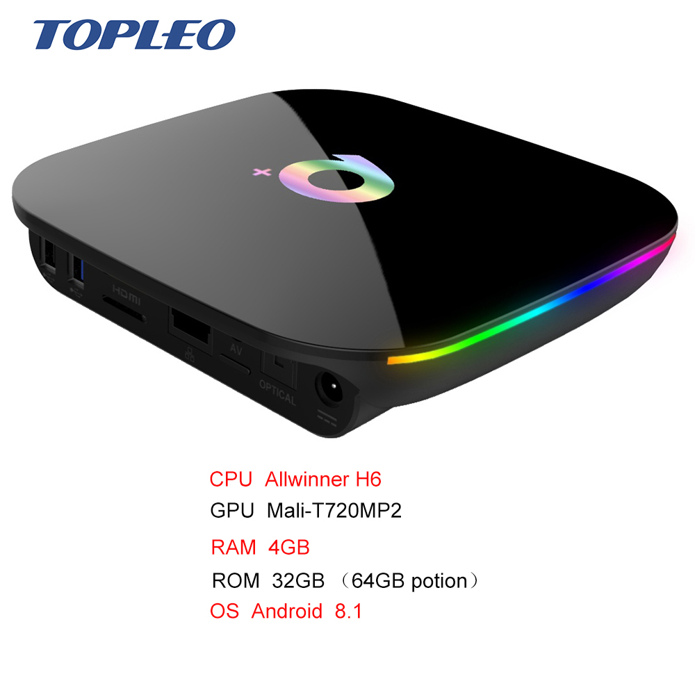 Bonne qualité Q plus Allwinner H6 android 8.1 boîte d'information multimédia 6k ultra HD tuner tv numérique décodeur