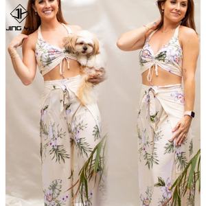 Ensemble pantalon et haut de style hawaïen sur mesure OEM - Pantalon sarong tropical avec haut assorti - Robe hawaïenne - Product Image 5