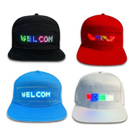 Sombreros de exhibición de salida de fábrica, aplicación inteligente, sombrero LED programable, logotipo personalizable, regalos de fiesta, Festival, venta al por mayor, gorra LED