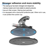 Ventouse de sécurité Altowell TS60M1 en alliage d'aluminium robuste avec ligne de signalisation, capacité de charge 70-90 kg pour le retrait des bosses sur verre, marbre et carrosserie automobile