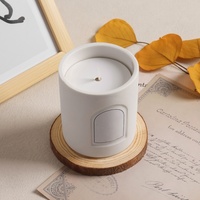 Diffuseur de parfum en céramique blanche personnalisé en gros, 150 ml, ensemble cadeau de bougie aromathérapeutique de luxe