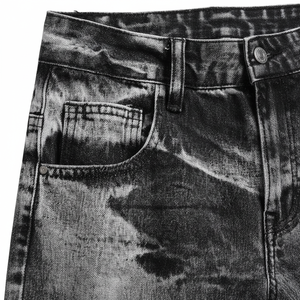 Pantalones vaqueros OEM de diseño personalizado para hombre, estilo callejero con calidad superior cómoda, cintura media, pierna recta, último diseño - Product Image 1