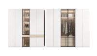 Armoire coulissante moderne en promotion avec éclairage LED et miroir intégré