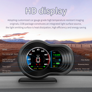 Herramienta de escáner de coche profesional T9 Hud <span class=keywords><strong>Display</strong></span> Meter Car OBD2 + GPS Smart Gauge Auto herramienta de diagnóstico electrónica Hud para Tesla - Product Image 3