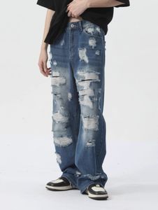 Streetlux กางเกงยีนส์ขากระชับสัดส่วนสำหรับผู้ชาย, 2024สไตล์ฮิปฮอปทรงตรงดีไซน์โดดเด่นสำหรับฤดูร้อน - Product Image 3