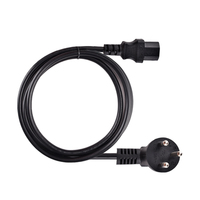 Cable de enchufe de alimentación de cola de 3 pines de Tailandia, extensión de cable de alimentación de CA de cobre puro de 3 núcleos 0, 75mm2 C13 para ordenador portátil Universal 1 2