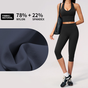Conjunto <span class=keywords><strong>de</strong></span> Yoga Personalizado para Mujer, Nuevo, <span class=keywords><strong>de</strong></span> Cintura Alta, Efecto Levanta Glúteos, Control <span class=keywords><strong>de</strong></span> Abdomen, Secado Rápido, MOQ Bajo - Product Image 6